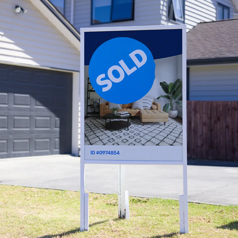 self adhesive vinyl real estate sign